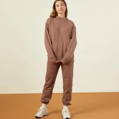 MONROW 90's Classic Hoody DUSTYCOCOA Clearance